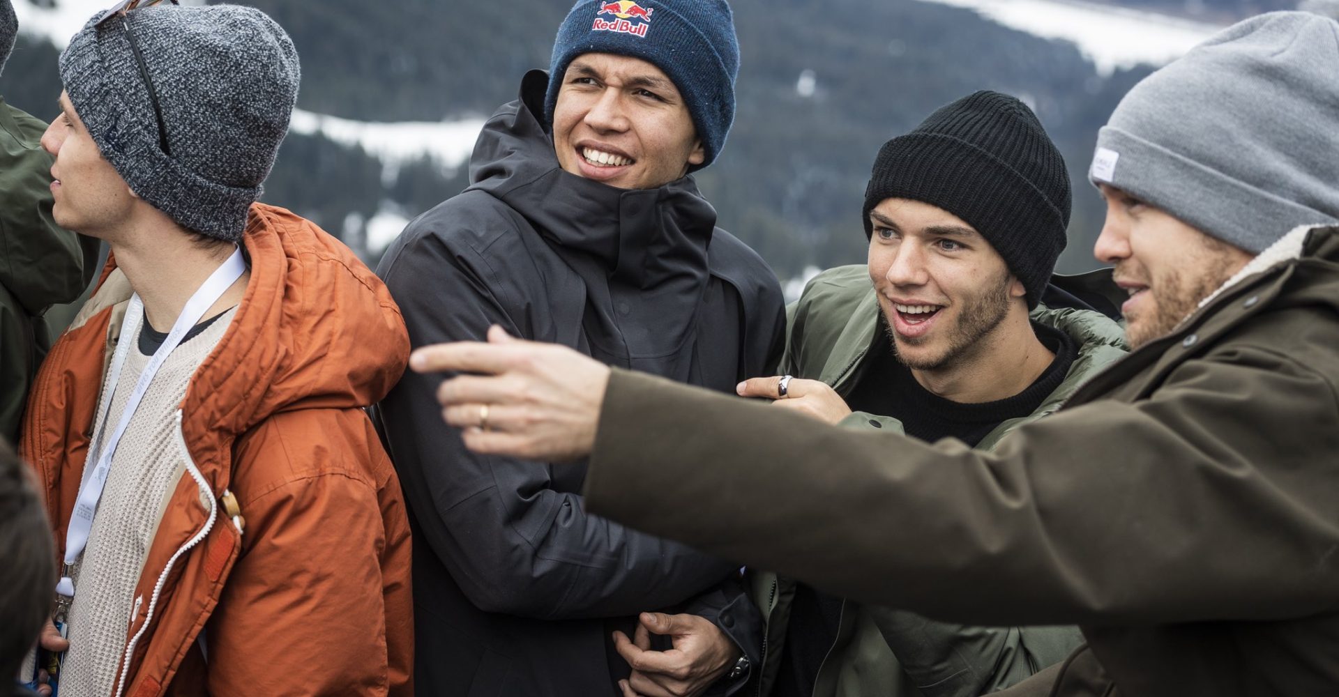 Alexander Albon, Pierre Gasly, Sebastian Vettel