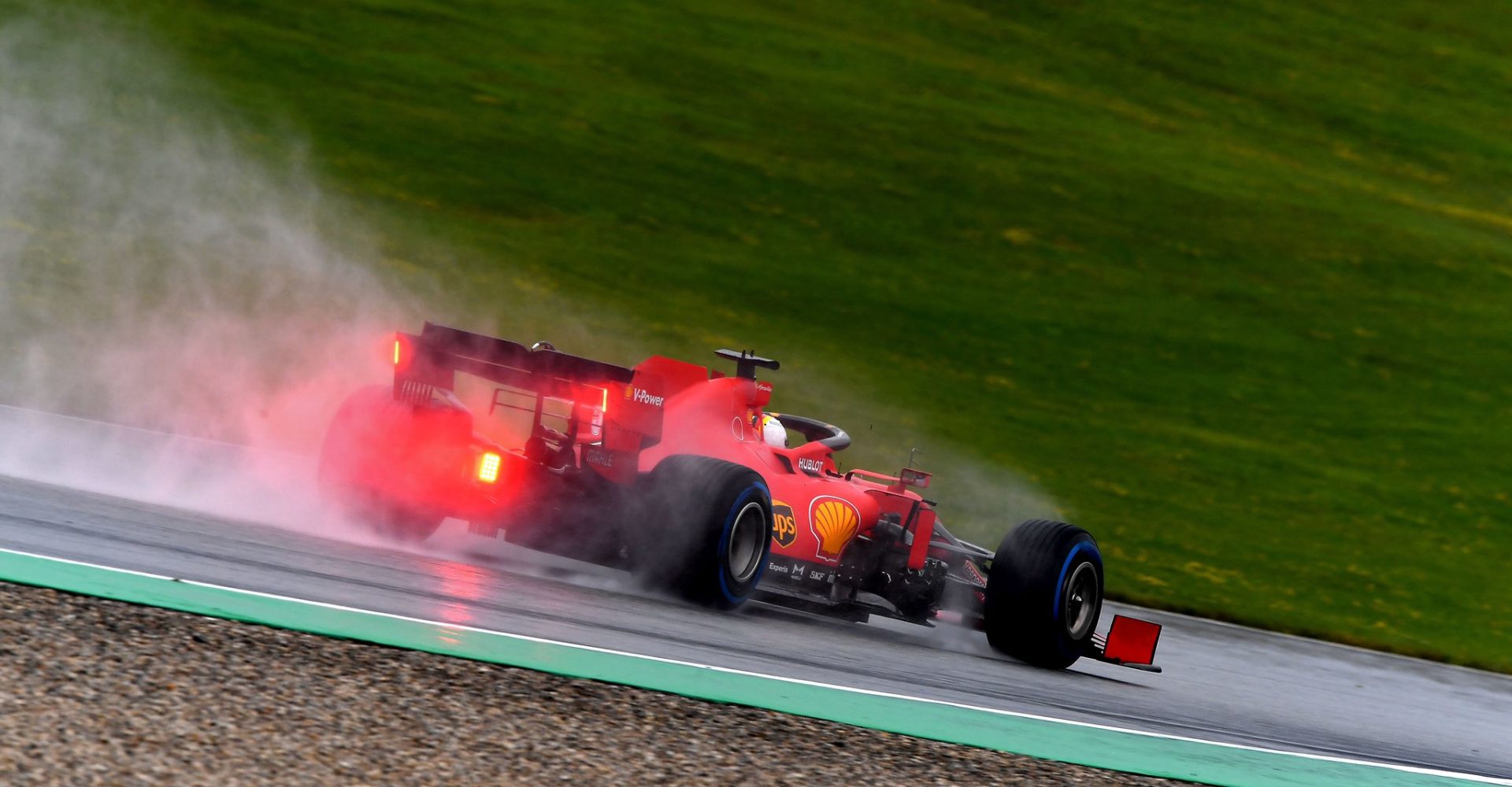 Sebastian Vettel, Ferrari, wet