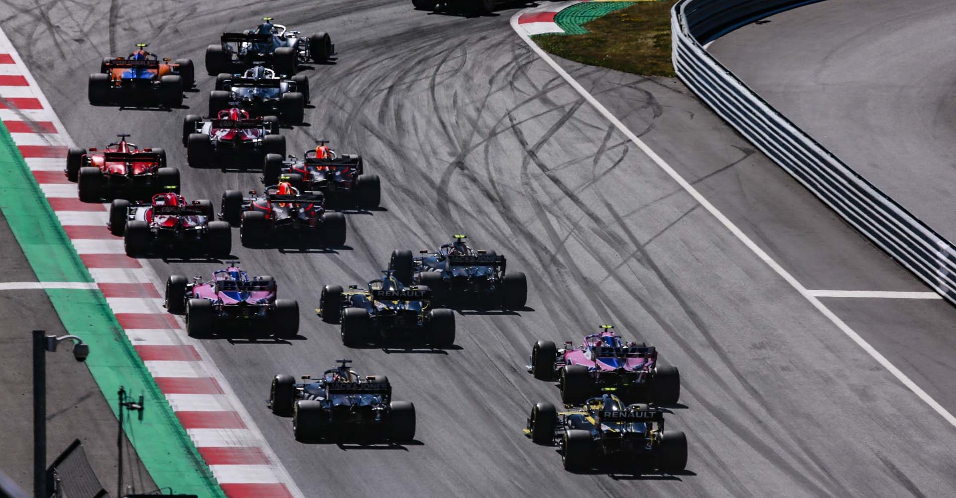 Race start of the race, depart, during the 2019 Formula One World Championship, Grand Prix of Austria from June 27 to 31, in Spielberg, Austria - Photo Xavi Bonilla / DPPI