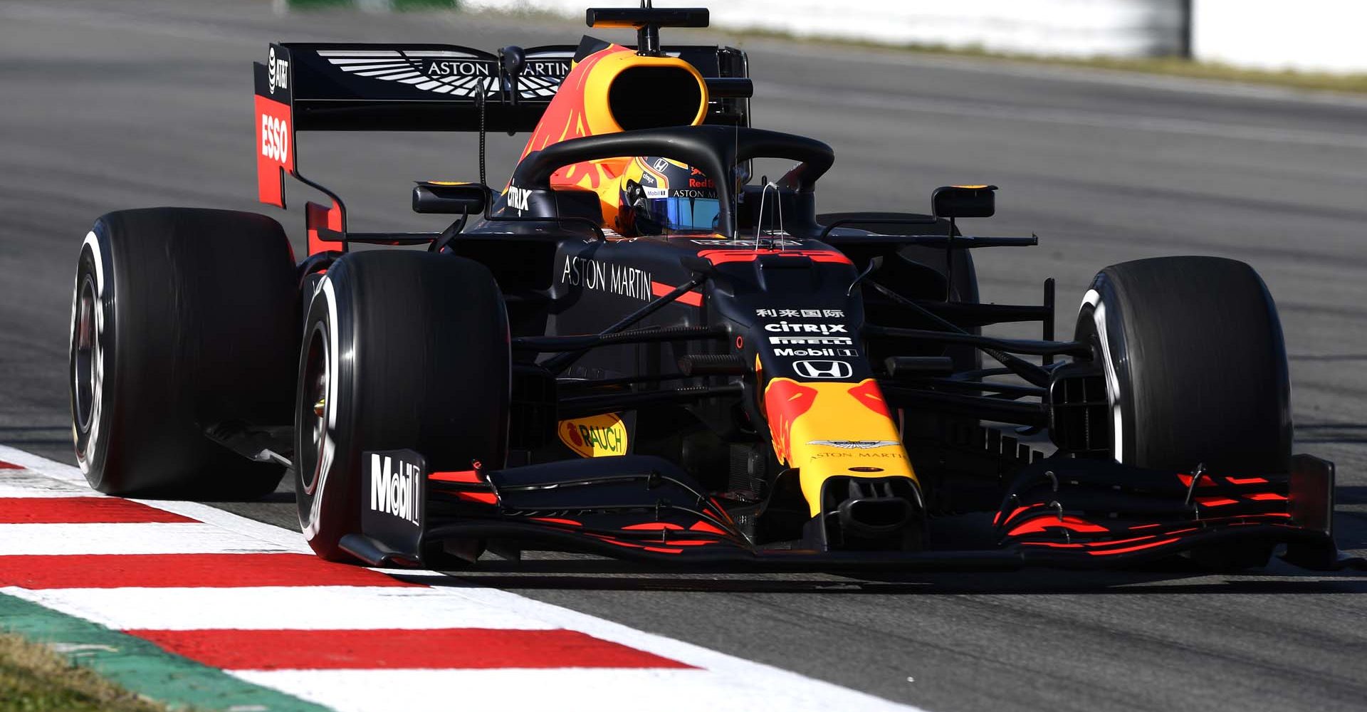 BARCELONA, SPAIN - FEBRUARY 20: Alexander Albon of Thailand driving the (23) Aston Martin Red Bull Racing RB16 on track during day two of F1 Winter Testing at Circuit de Barcelona-Catalunya on February 20, 2020 in Barcelona, Spain. (Photo by Rudy Carezzevoli/Getty Images) // Getty Images / Red Bull Content Pool  // AP-235X3VU2W2111 // Usage for editorial use only //