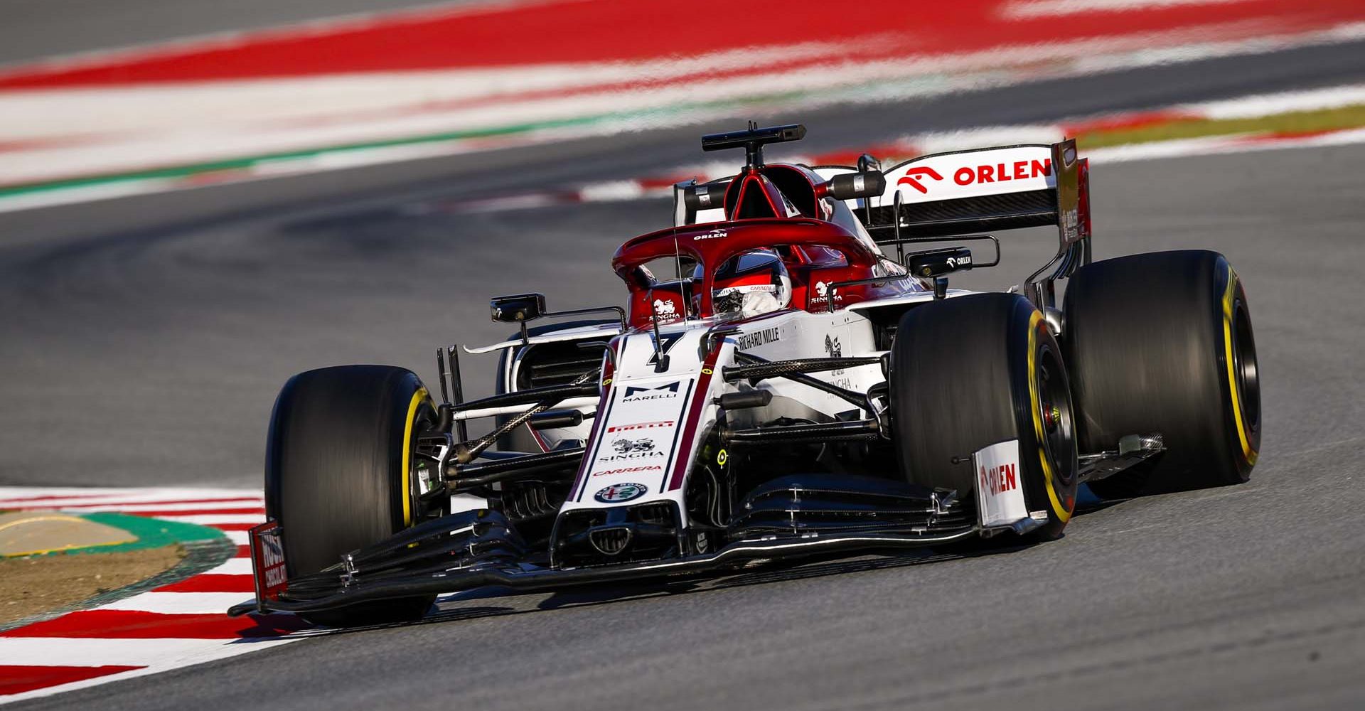 RAIKKONEN Kimi Räikkönen (fin), Alfa Romeo Racing C39, action during the second session of the Formula 1 Pre-season testing 2020 from February 26 to 28, 2020 on the Circuit de Barcelona-Catalunya, in Montmelo, Barcelona, Spain - Photo Florent Gooden / DPPI