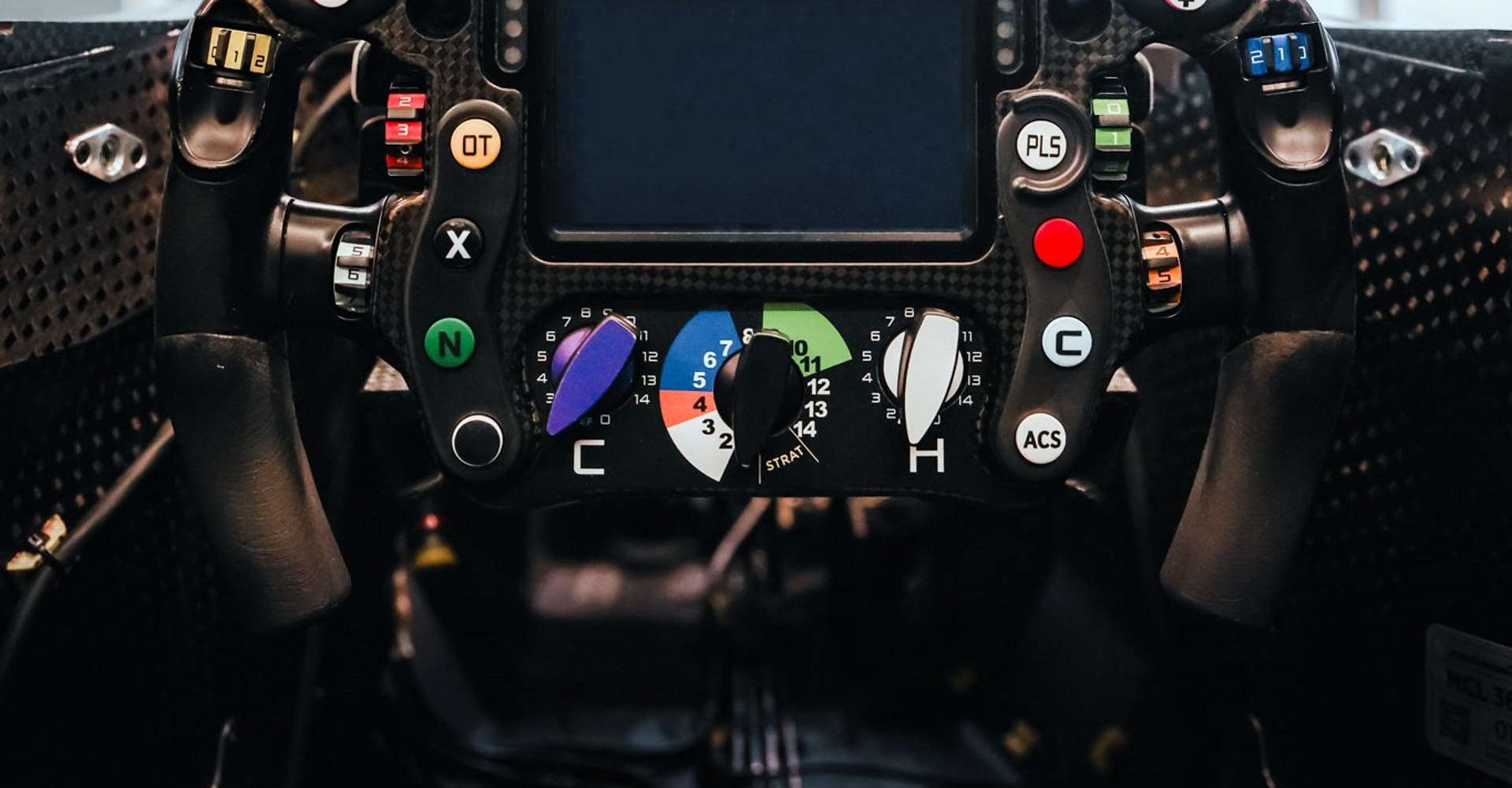 McLaren MCL36 steering wheel