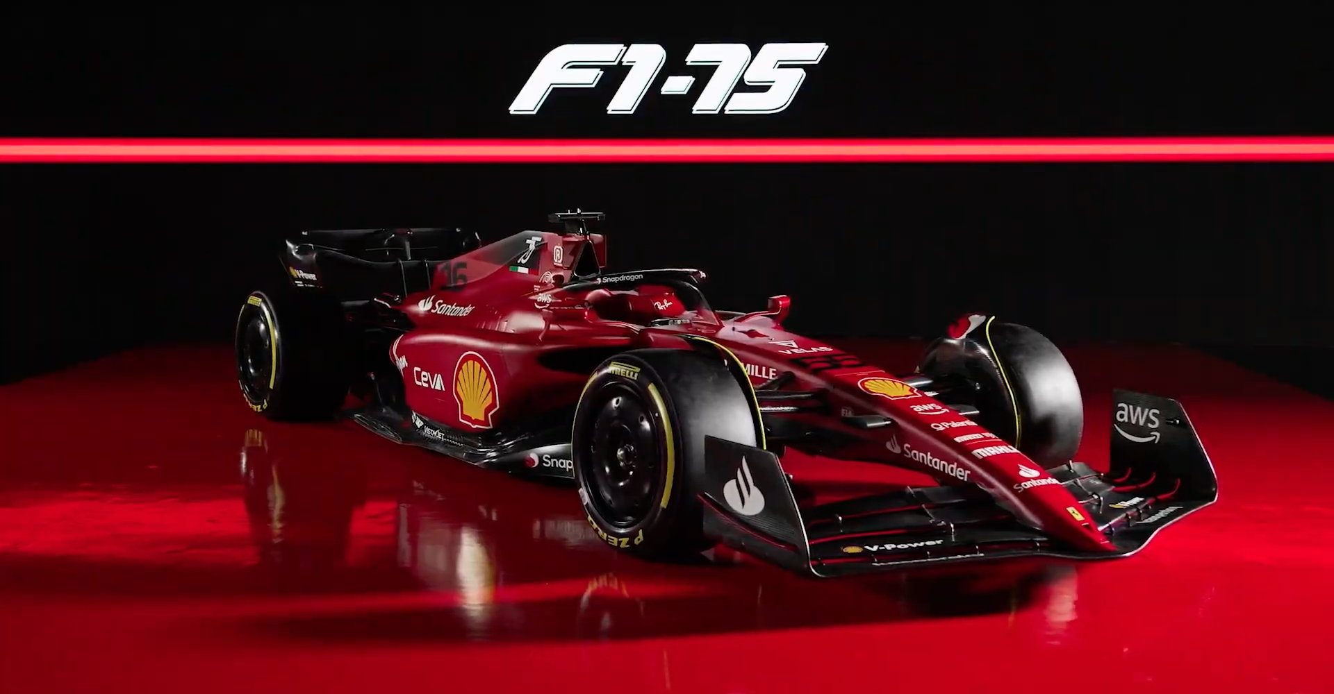 Ferrari F1-75 studio photo