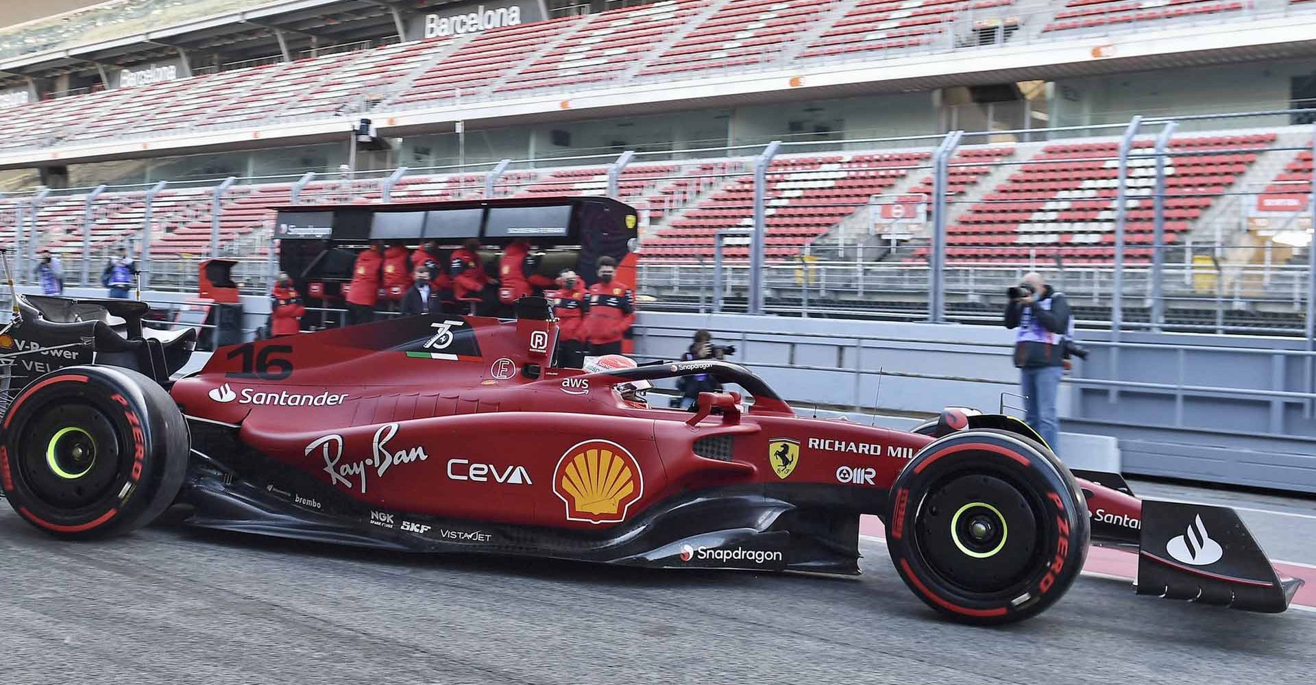 Charles Leclerc, Ferrari, F1-75, Testing, Barcelona