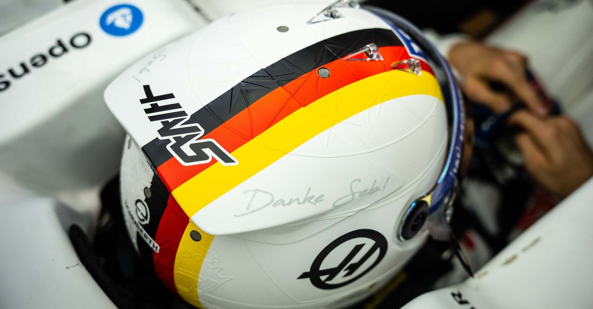 Mick Schumacher Helmet, Sebastian Vettel, Abu Dhabi