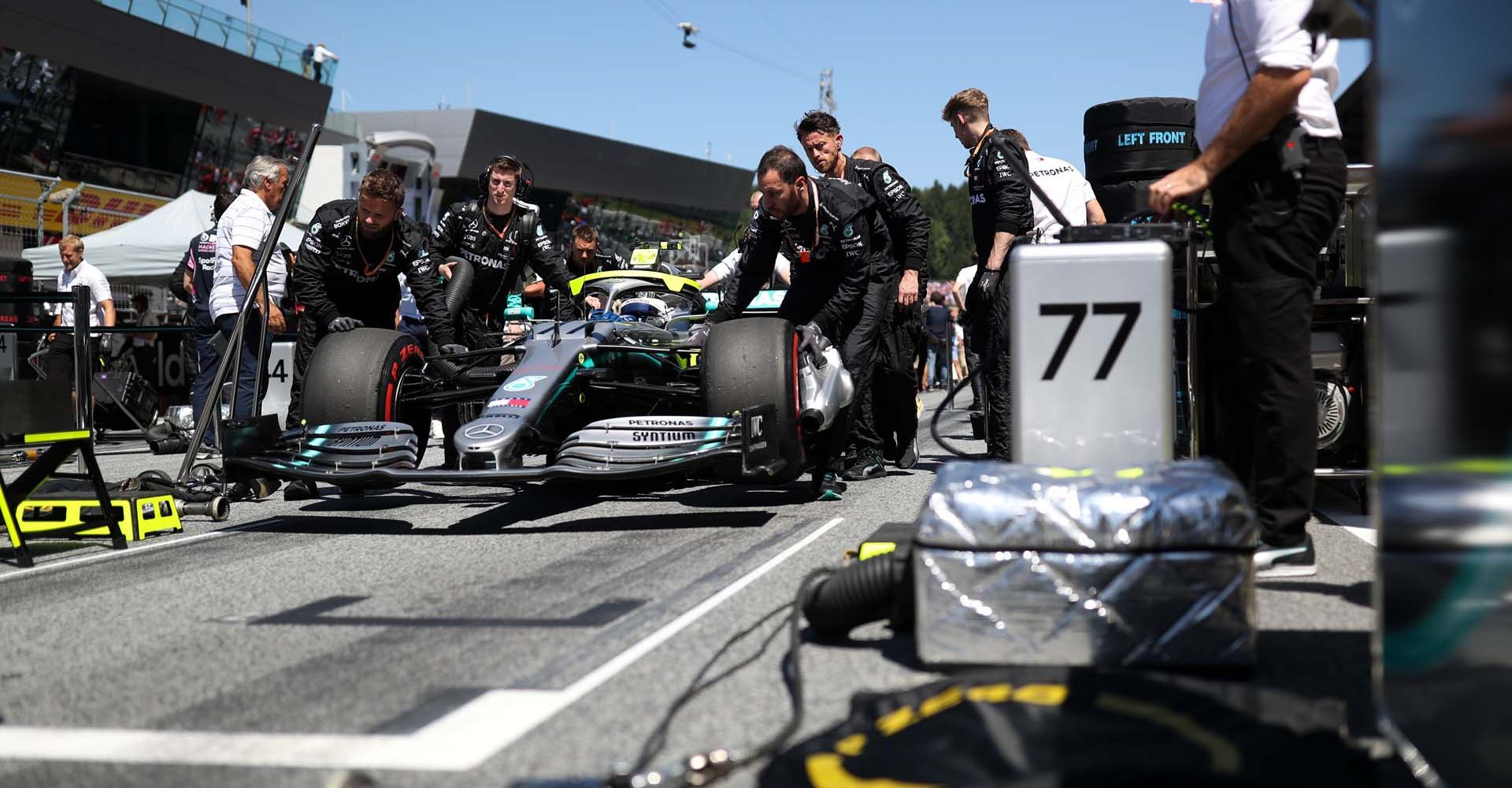 SPIELBERG,AUSTRIA,30.JUN.19 - MOTORSPORTS, FORMULA 1 - Grand Prix of Austria, Red Bull Ring. Image shows Valtteri Bottas (FIN/ Mercedes). Photo: GEPA pictures/ Daniel Goetzhaber - For editorial use only. Image is free of charge.