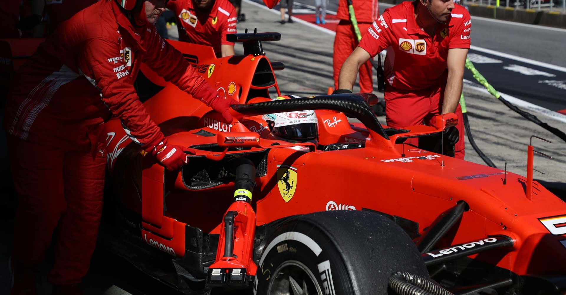 SPIELBERG,AUSTRIA,28.JUN.19 - MOTORSPORTS, FORMULA 1 - Grand Prix of Austria, Red Bull Ring, free practice. Image shows Sebastian Vettel (GER/ Ferrari).  Photo: GEPA pictures/ Andreas Pranter - For editorial use only. Image is free of charge.