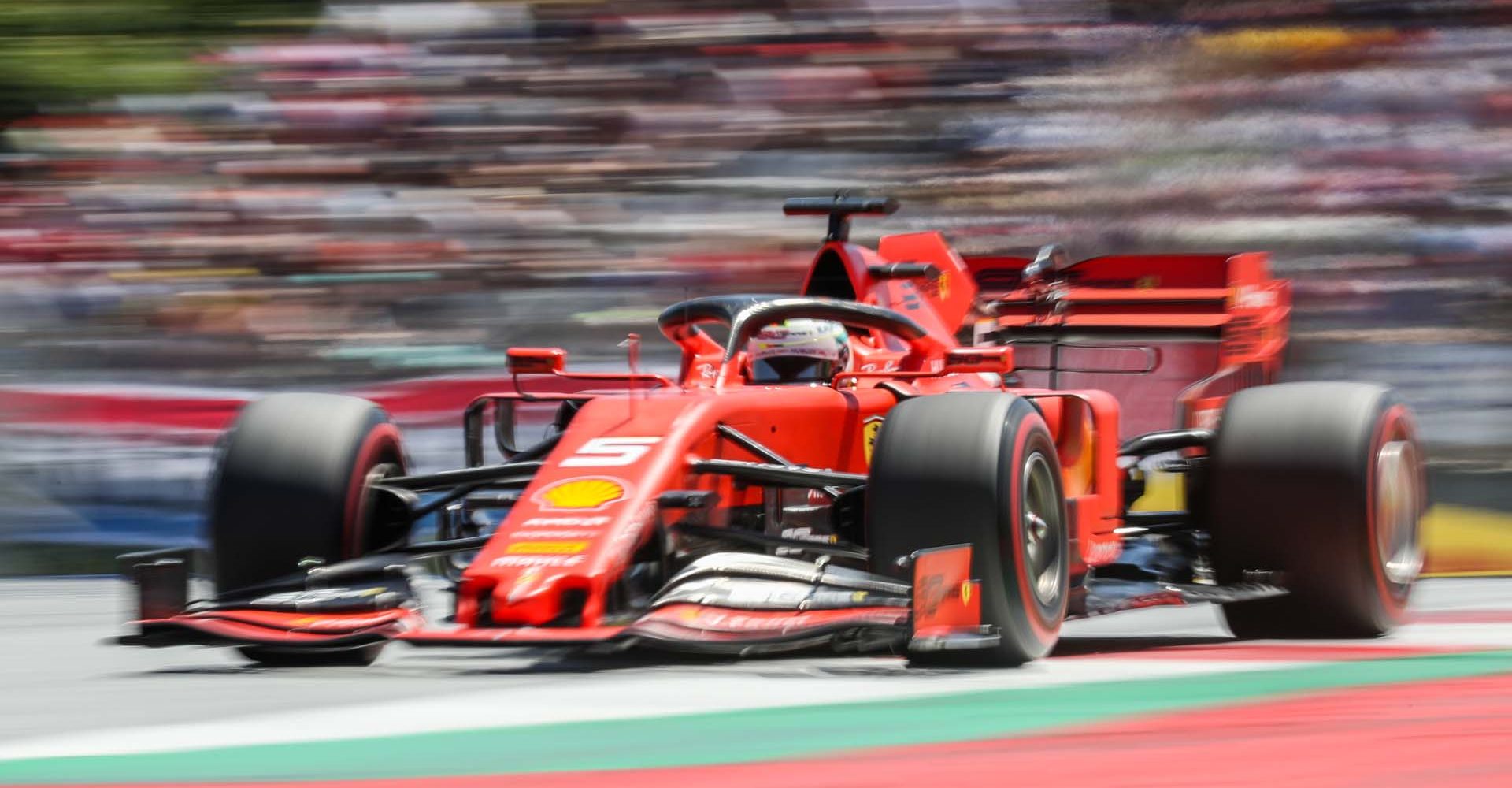 SPIELBERG,AUSTRIA,29.JUN.19 - MOTORSPORTS, FORMULA 1 - Grand Prix of Austria, Red Bull Ring, training. Image shows Sebastian Vettel (GER/ Ferrari). Photo: GEPA pictures/ Harald Steiner - For editorial use only. Image is free of charge.