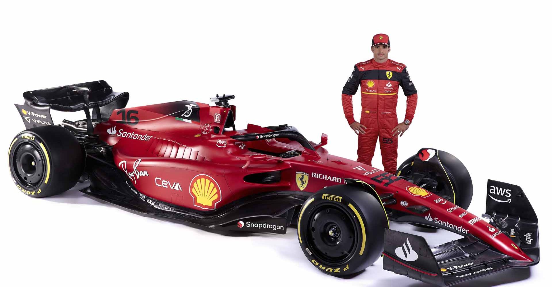 Charles Leclerc, Ferrari F1-75, studio image, launch