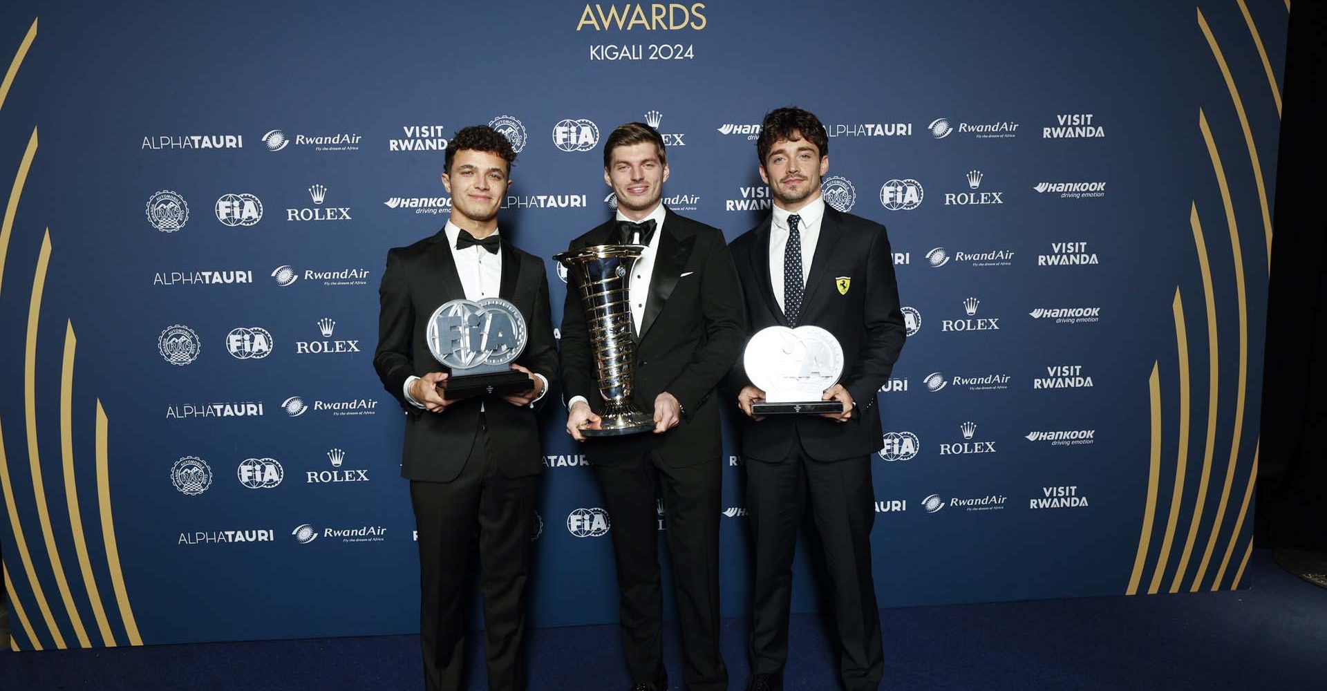 Lando Norris, Max Verstappen, Charles Leclerc