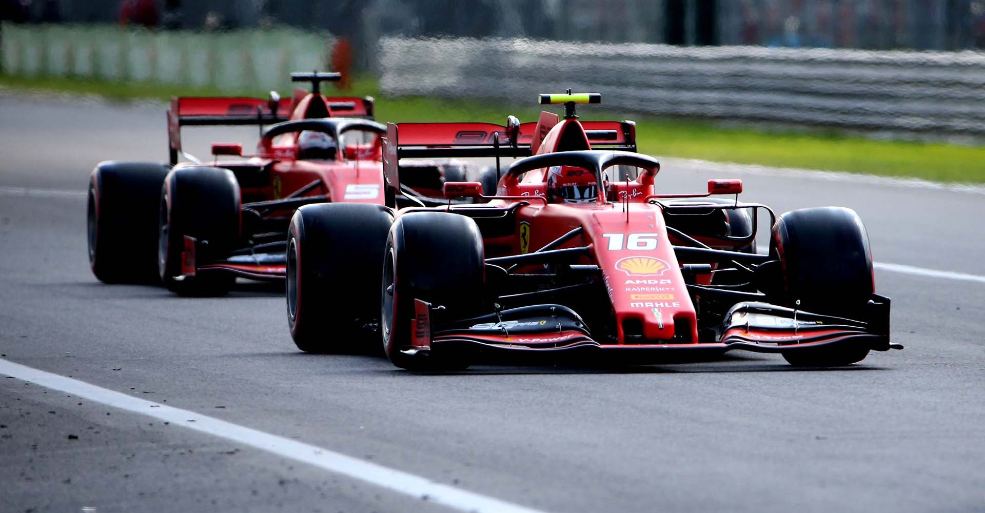 GP ITALIA  F1/2019 -  SABATO 07/09/2019  
credit: @Scuderia Ferrari Press Office Charles Leclerc, Sebastian Vettel, Ferrari, Monza