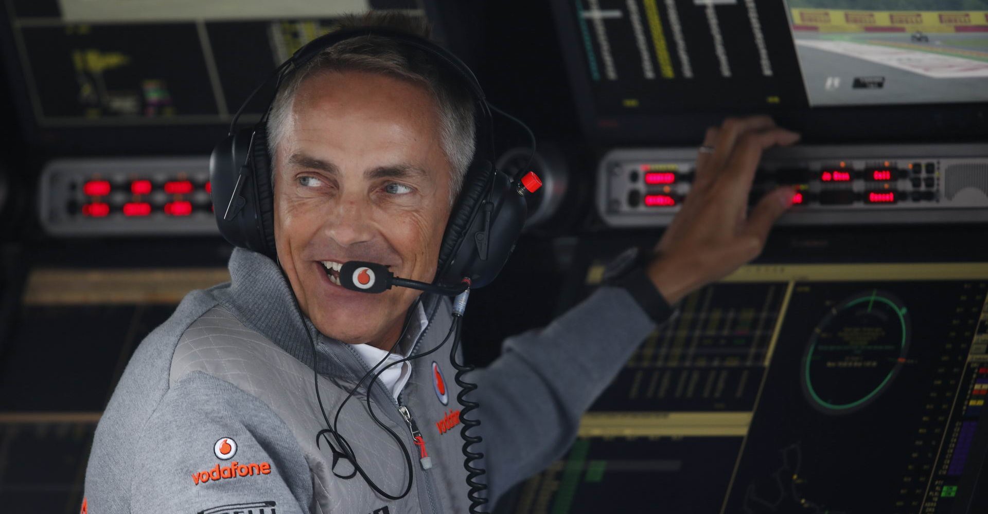 Martin Whitmarsh on the pit wall. McLaren