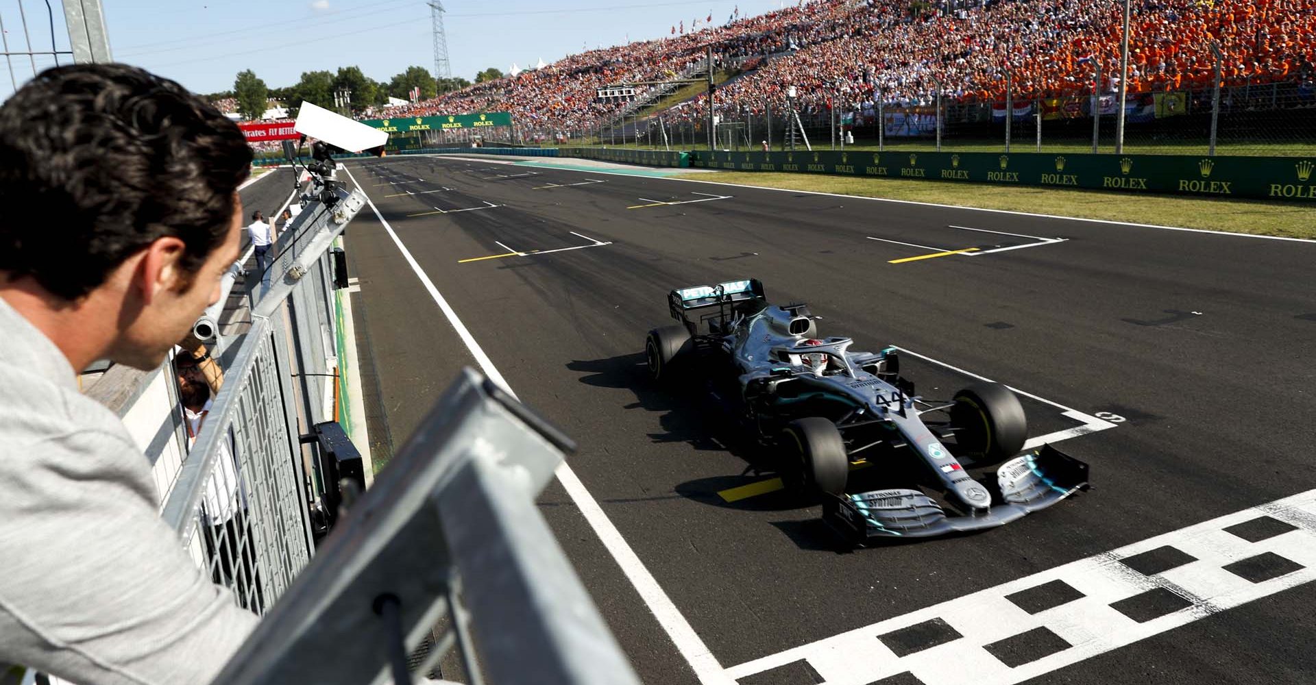 2019 Hungarian Grand Prix, Sunday - Wolfgang Wilhelm Simon Pagenaud Lewis Hamilton Mercedes