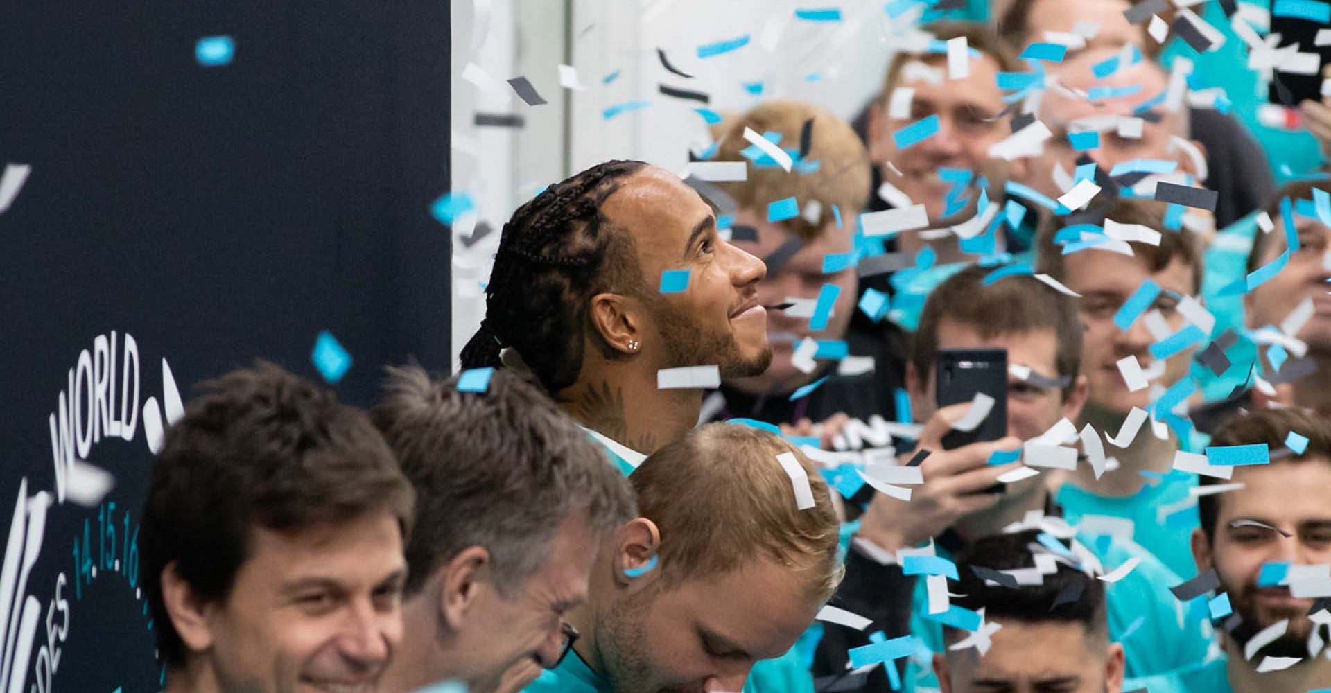 2019 Championship Celebrations - Brackley and Brixworth Lewis Hamilton Mercedes