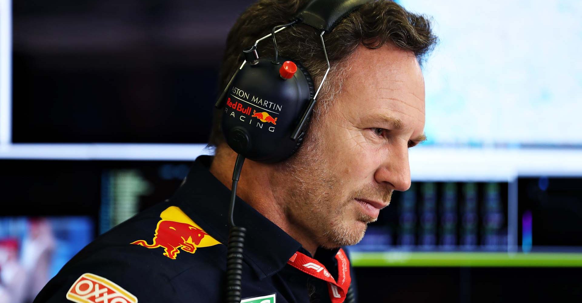 MEXICO CITY, MEXICO - OCTOBER 27: Red Bull Racing Team Principal Christian Horner looks on in the garage before the F1 Grand Prix of Mexico at Autodromo Hermanos Rodriguez on October 27, 2019 in Mexico City, Mexico. (Photo by Mark Thompson/Getty Images) // Getty Images / Red Bull Content Pool  // AP-21ZQ5VHUN2111 // Usage for editorial use only //