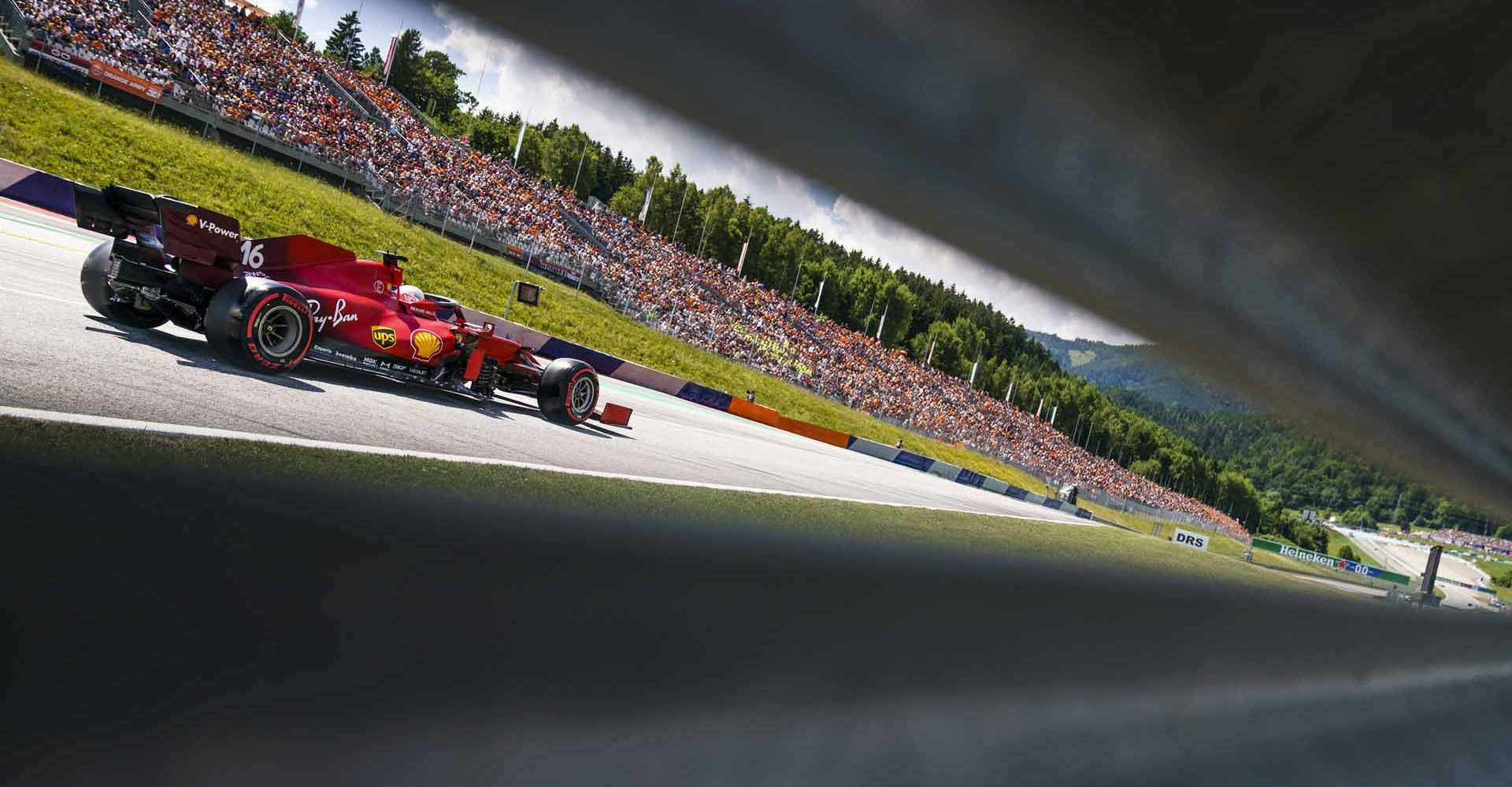 Charles Leclerc races during the FIA Formula One World Championship 2021 in Spielberg, Austria on July 3, 2021