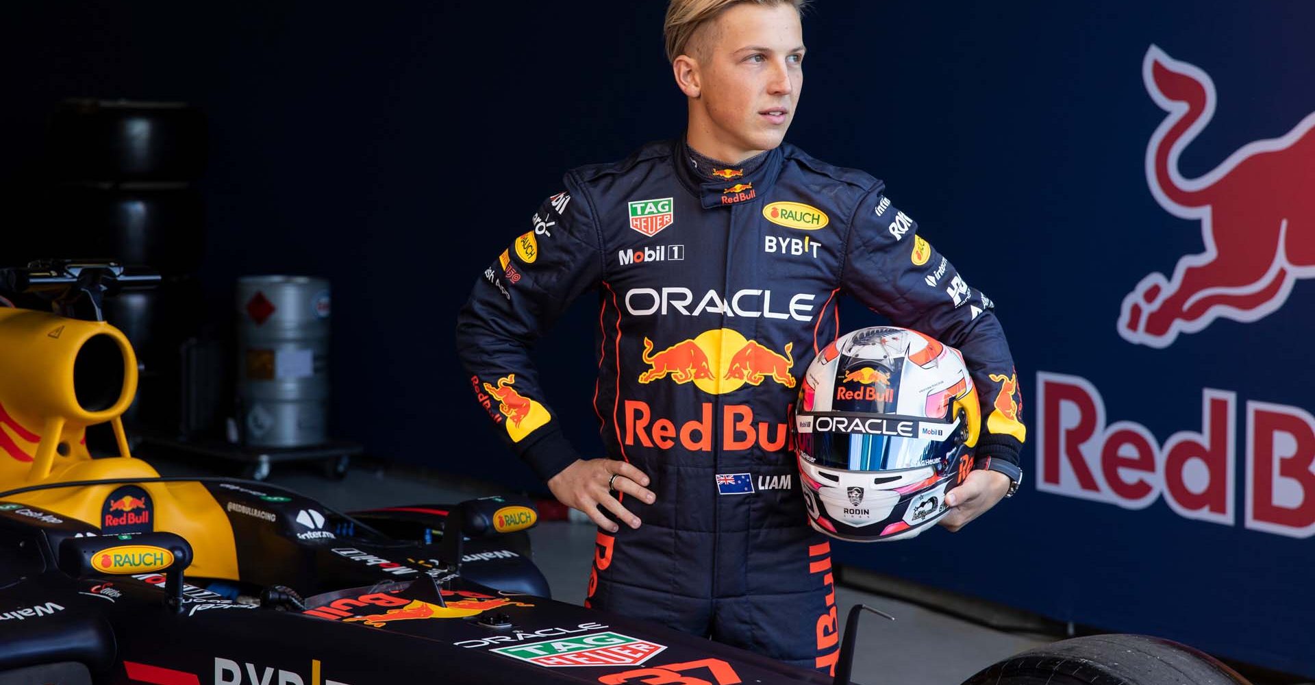 Liam Lawson poses for a portrait before his flying lap at Bathurst 12Hr in Bathurst, AUS on February 04, 2023 // Graeme Murray / Red Bull Content Pool // SI202302040059 // Usage for editorial use only //