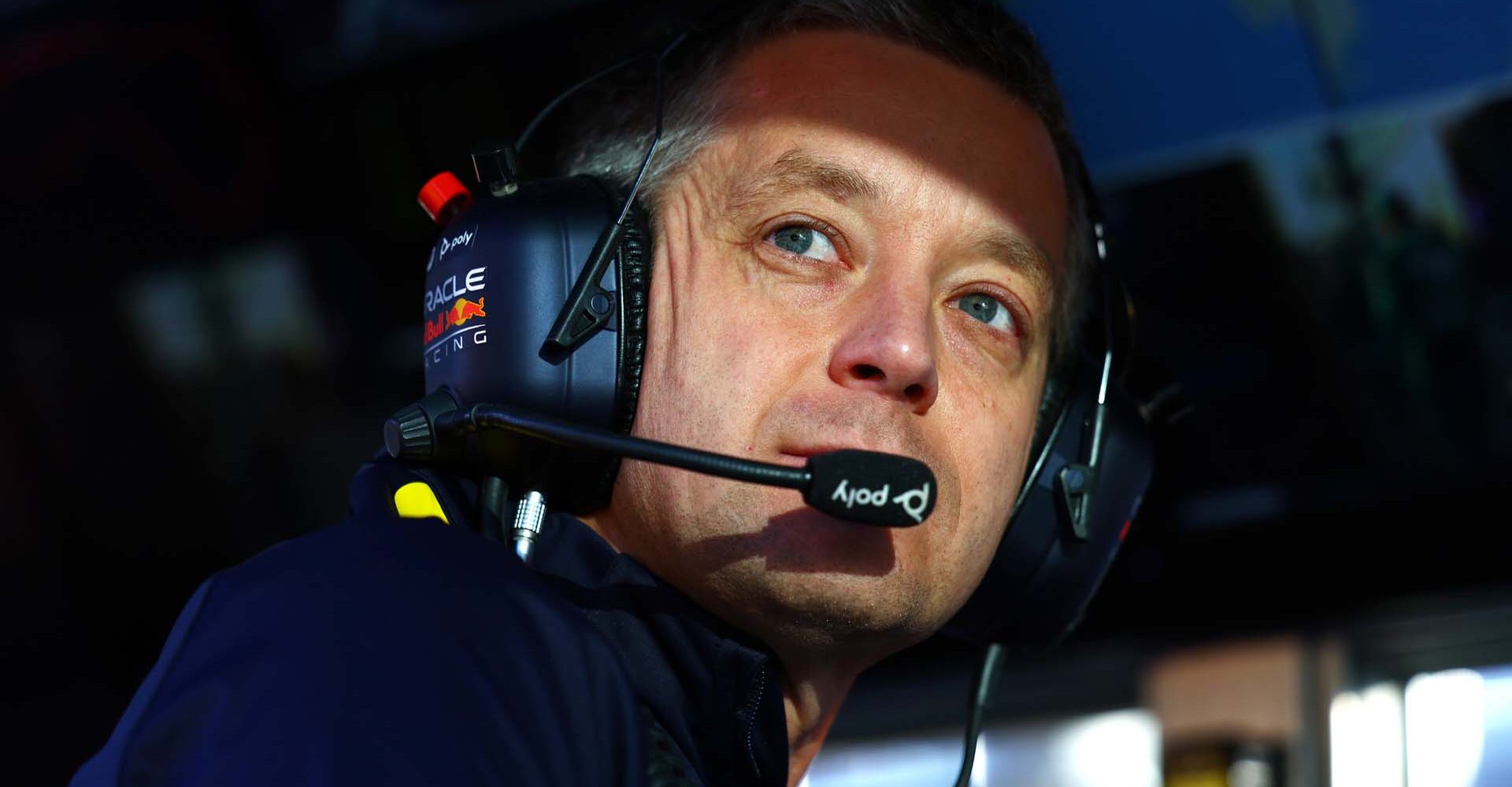 MELBOURNE, AUSTRALIA - APRIL 02: Will Courtenay, Head of Race Strategy of Red Bull Racing looks on from the pitwall during the F1 Grand Prix of Australia at Albert Park Grand Prix Circuit on April 02, 2023 in Melbourne, Australia. (Photo by Mark Thompson/Getty Images) // Getty Images / Red Bull Content Pool // SI202304020314 // Usage for editorial use only //