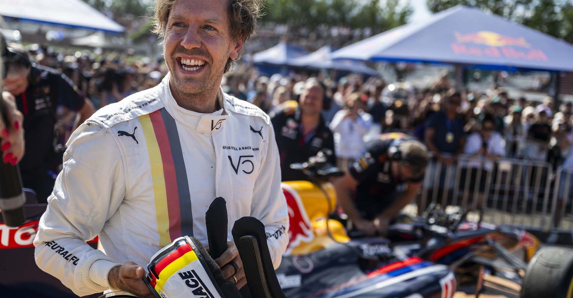 Sebastian Vettel seen during the Red Bull Formula Nuerburgring at the Nuerburgring in Germany on September 9, 2023. // Joerg Mitter / Red Bull Content Pool // SI202309090350 // Usage for editorial use only //