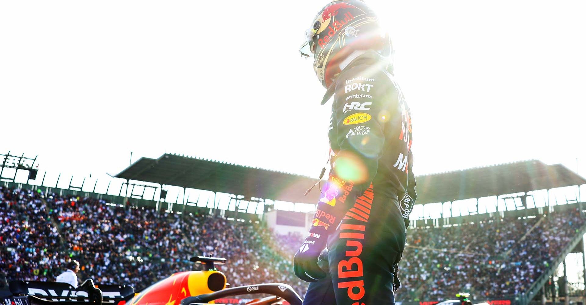 MEXICO CITY, MEXICO - OCTOBER 29: Race winner Max Verstappen of the Netherlands and Oracle Red Bull Racing celebrates in parc ferme during the F1 Grand Prix of Mexico at Autodromo Hermanos Rodriguez on October 29, 2023 in Mexico City, Mexico. (Photo by Mark Thompson/Getty Images) // Getty Images / Red Bull Content Pool // SI202310290694 // Usage for editorial use only //