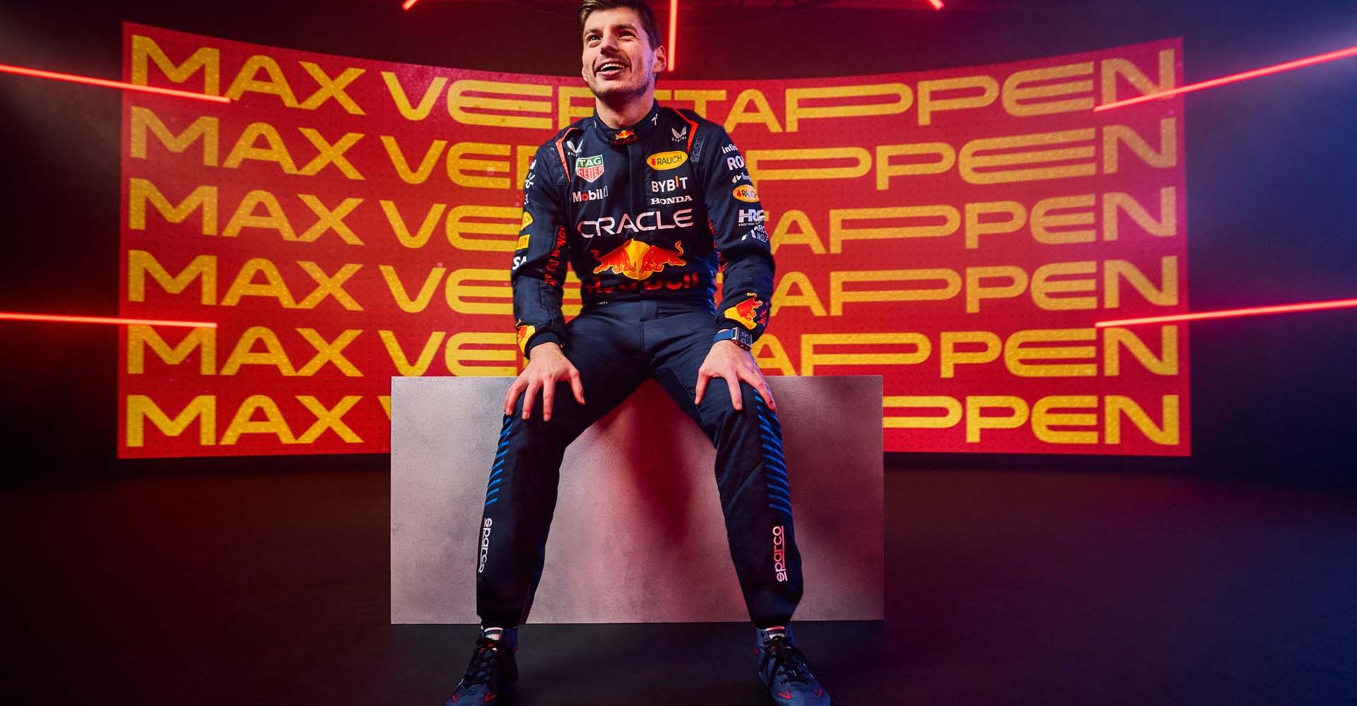 Max Verstappen poses for a portrait during Red Bull Racing 2024 Season Launch RB20 in London, UK on January 30, 2024 // Will Cornelius / Content Pool // SI202402140477 // Usage for editorial use only //