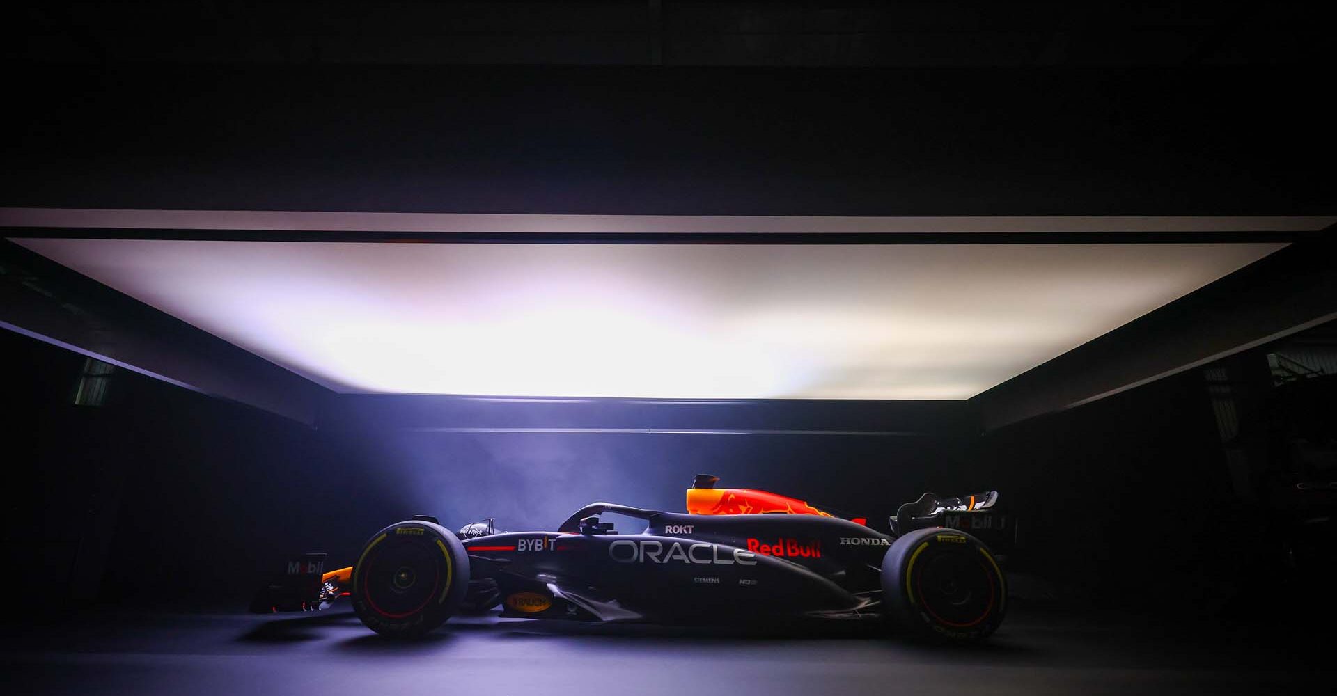 MILTON KEYNES, ENGLAND - FEBRUARY 15: The RB20 is pictured during the Oracle Red Bull Racing RB20 car launch at Red Bull Racing Factory on February 15, 2024 in Milton Keynes, England. (Photo by Mark Thompson/Getty Images for Red Bull Racing) // SI202402150748 // Usage for editorial use only //