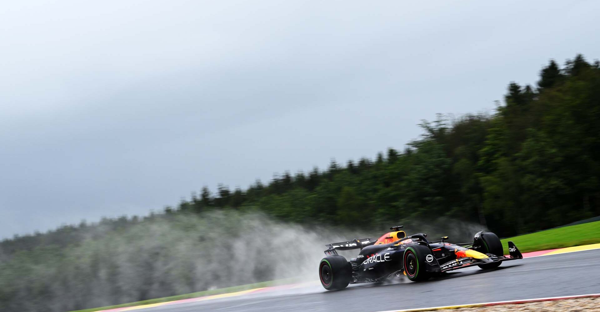 SPA, BELGIUM - JULY 27: Max Verstappen of the Netherlands driving the (1) Oracle Red Bull Racing RB20 on track during final practice ahead of the F1 Grand Prix of Belgium at Circuit de Spa-Francorchamps on July 27, 2024 in Spa, Belgium. (Photo by Rudy Carezzevoli/Getty Images) // Getty Images / Red Bull Content Pool // SI202407270106 // Usage for editorial use only //