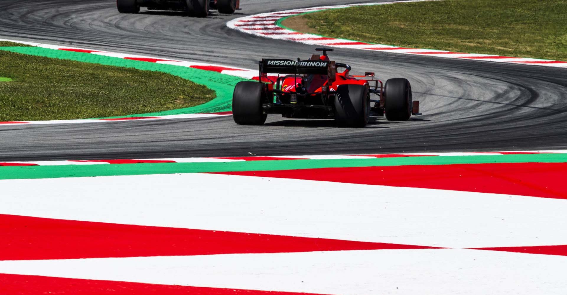 Barcelona, Spain, Sebastian Vettel Ferrari Charles Leclerc