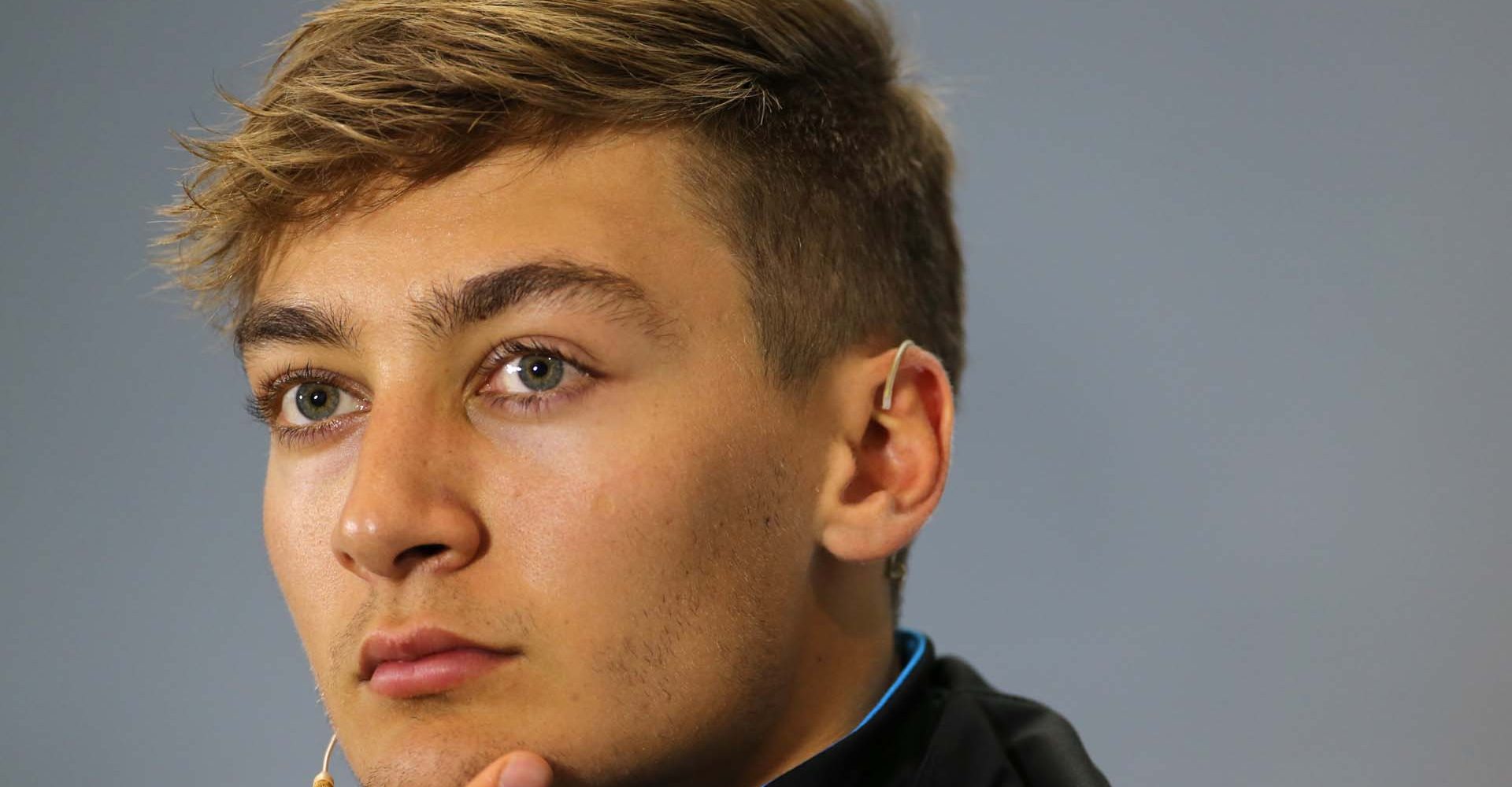 George Russell (GBR) Williams Racing in the FIA Press Conference.
British Grand Prix, Thursday 11th July 2019. Silverstone, England.