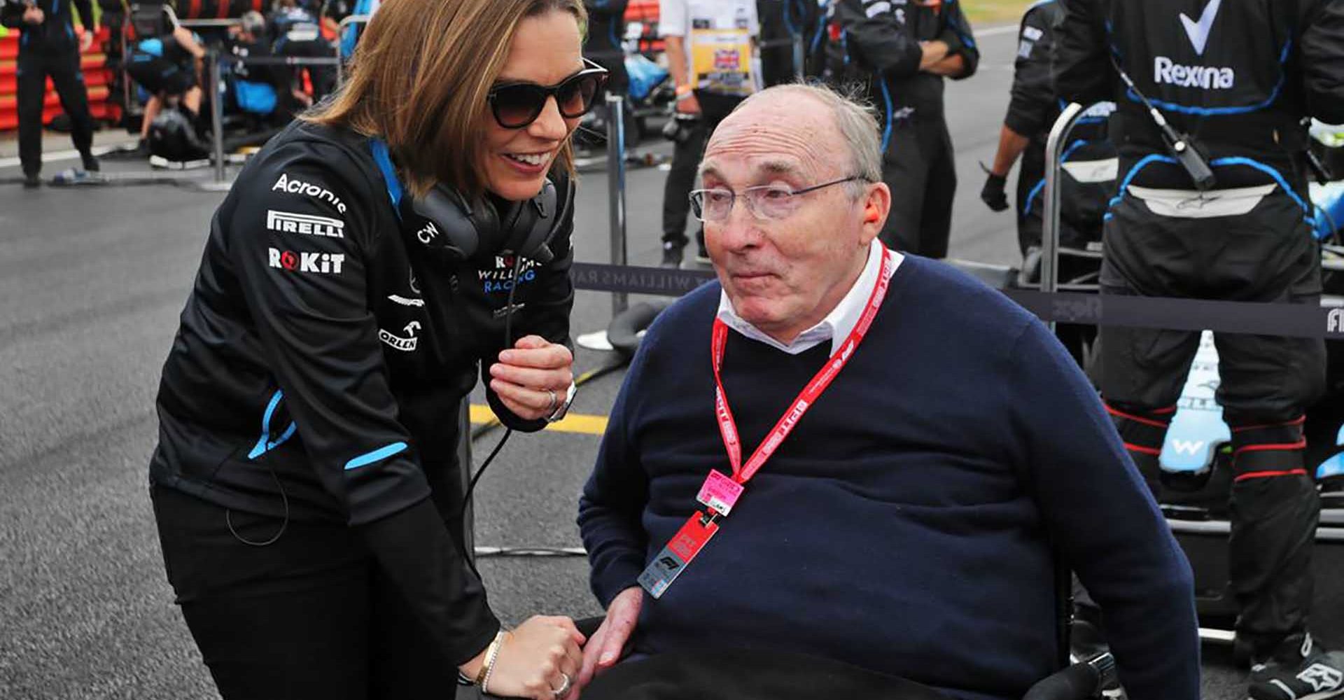 Frank Williams (GBR) Williams Team Owner with Claire Williams (GBR) Williams Racing Deputy Team Principal on the grid.
British Grand Prix, Sunday 14th July 2019. Silverstone, England.