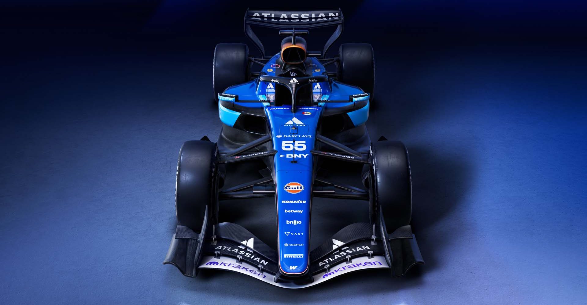 WANTAGE, ENGLAND - FEBRUARY 03: The Williams FW48 Mercedes during the Atlassian Williams F1 Team Launch on February 03, 2026 in Wantage, England.  (Photo by Atlassian Williams F1 Team)