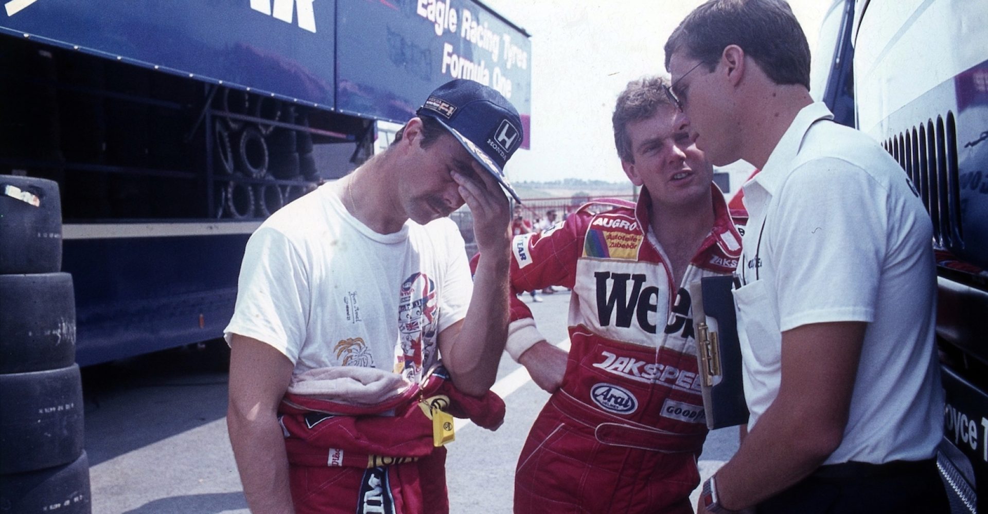 Nigel Mansell (Williams-Honda) és Jonathan Palmer (Zakspeed), 1986, Hungaroring