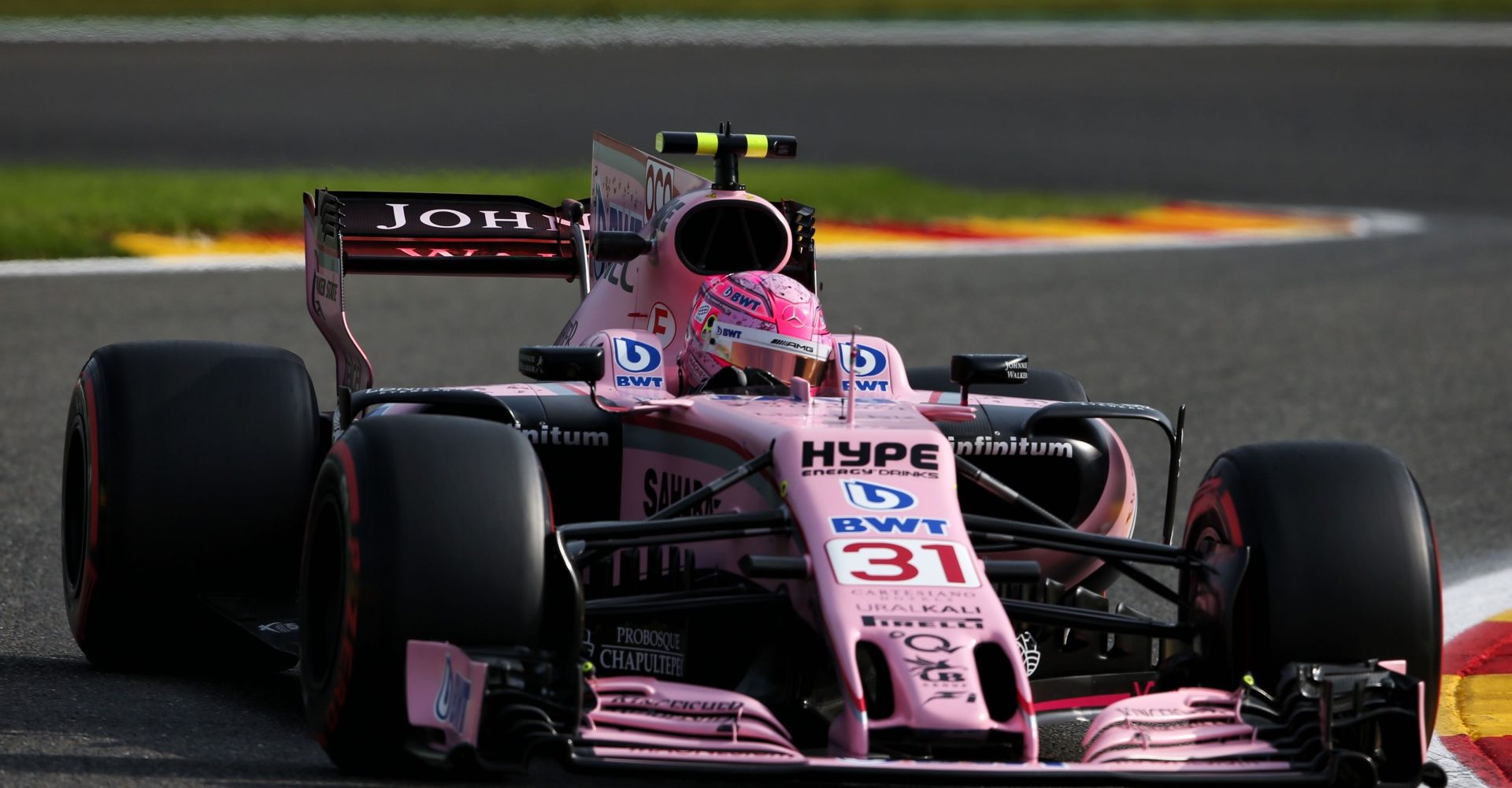 Esteban Ocon (FRA) Sahara Force India F1 VJM10.
Belgian Grand Prix, Friday 25th August 2017. Spa-Francorchamps, Belgium.